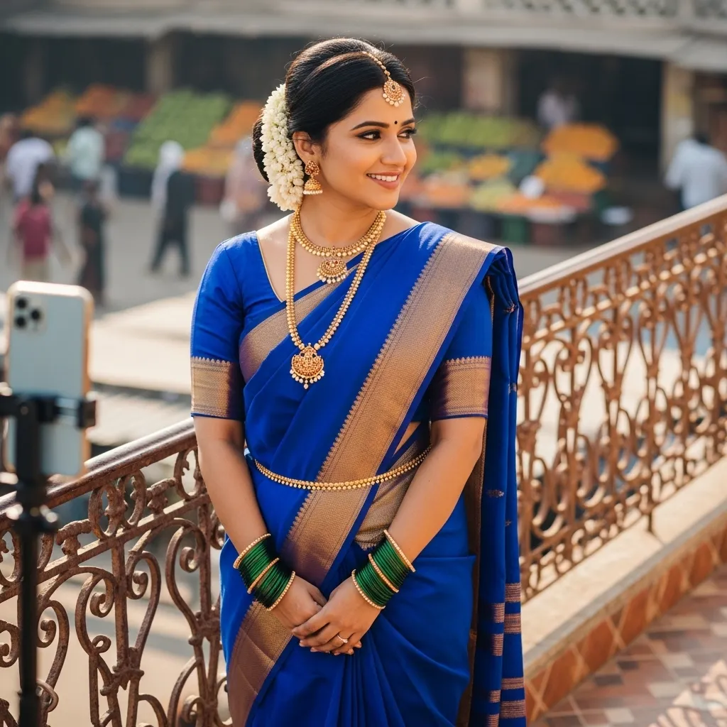 Attitude nauvari saree caption for instagram in marathi