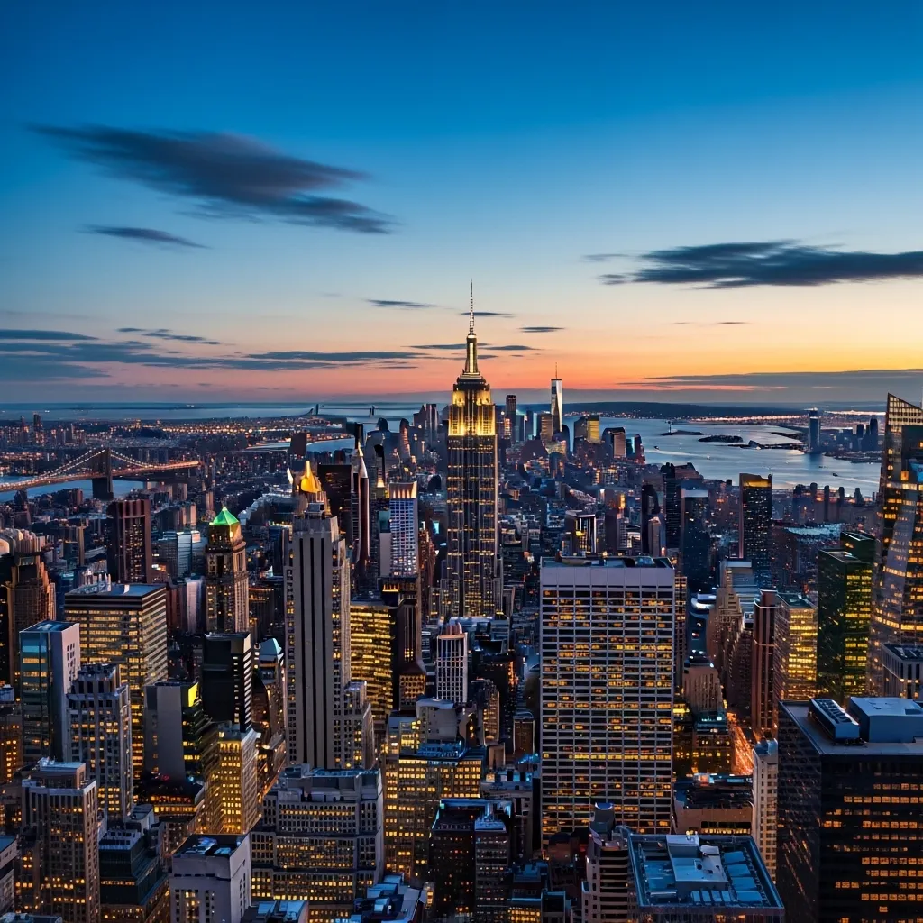 Night New York City Captions