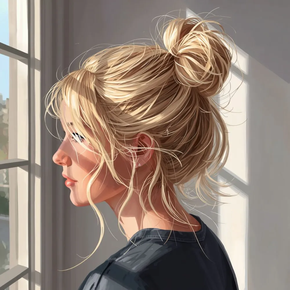 Short Blonde Hair Captions